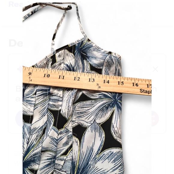 Banana Republic Strappy Pin-Tuck Midi Floral Print Pleated Dress Size 4 Petite - Picture 4 of 6